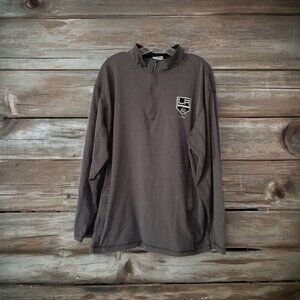 Official NHL Kings pullover 1/4 zip Gray Patch Embroidered L 42/44